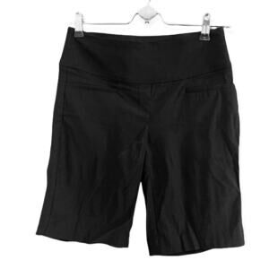 Apt. 9 Women's Size 4 Pull On Casual Bermuda Shorts Black Stretch Mid Rise